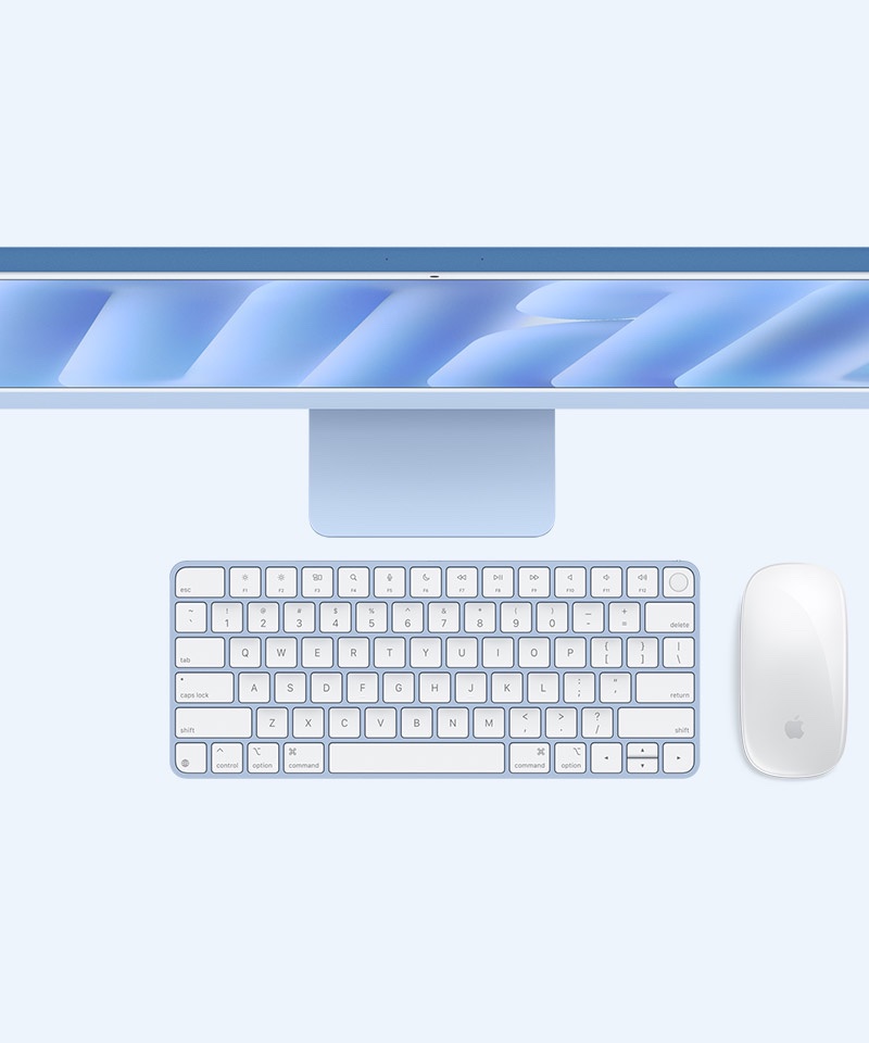 24-inch iMac with Retina 4.5K display: Apple M3 chip with 8‑core CPU and 10‑core GPU, 512GB SSD - Blue - Image 4