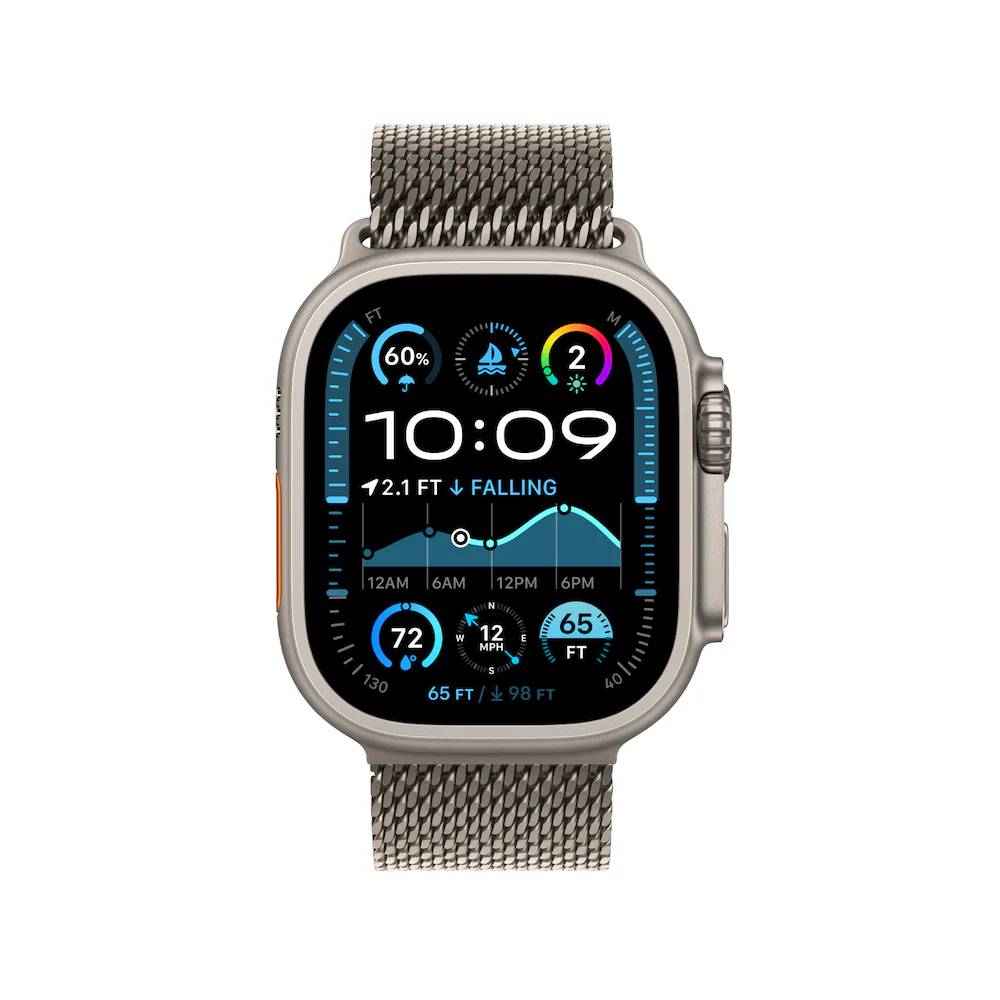 Apple Watch Ultra 2 GPS + Cellular 49mm Natural Titanium Case with Natural Titanium Milanese Loop - S - Image 2