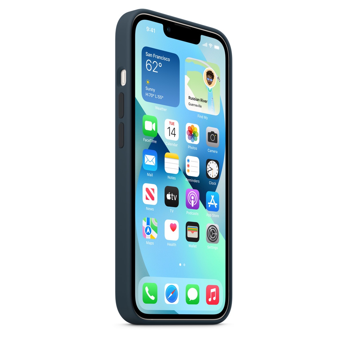 iPhone 13 Silicone Case with MagSafe – Abyss Blue - Image 4