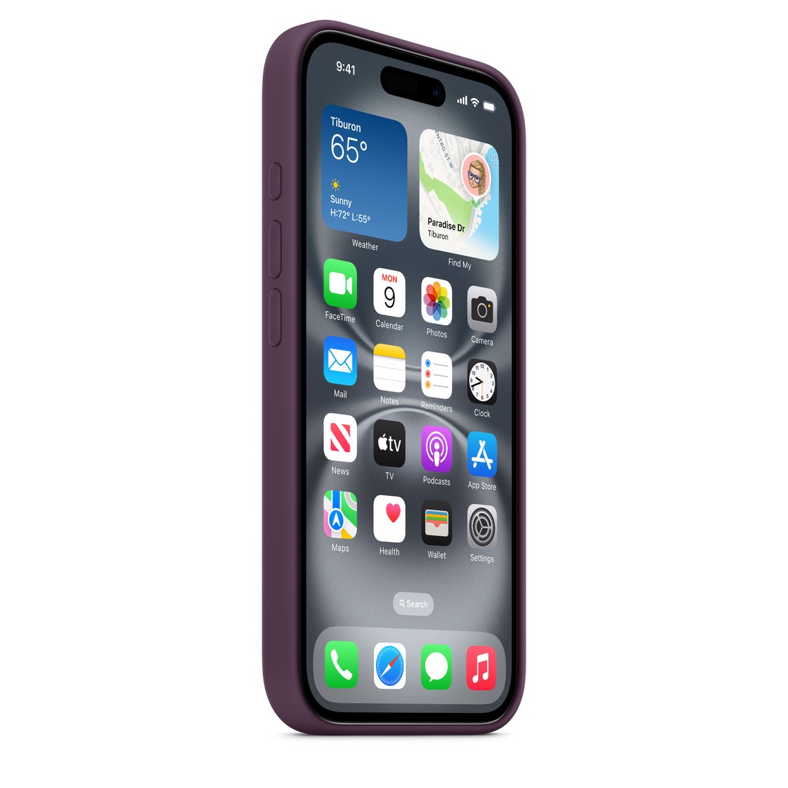 iPhone 16 Silicone Case with MagSafe - Plum